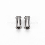 Non-Tarnish 201 Stainless Steel Beads, Cadmium Free & Nickel Free & Lead Free, Bamboo Stick, Stainless Steel Color, 8x4mm, Hole: 2mm(X-STAS-N088-30P-NR)