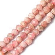 Natural Rhodonite Bead Strands, Faceted Round, 2mm, Hole: 0.8mm, about 190pcs/strand, 16 inch(G-A129-2mm-21)