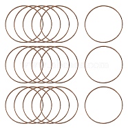 Brass Linking Rings, Red Copper, 30x0.7~1mm(X-EC18730mm-R)