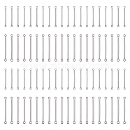100Pcs 2 Styles 304 Stainless Steel Connector Charms, Bar Shaped Links, Stainless Steel Color, 30~40x2.5x1.5mm, Hole: 1.4mm, 50pcs/style(STAS-DC0013-82)