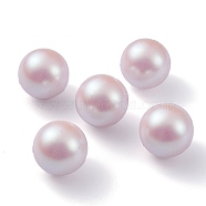 POM Plastic Beads, Imitation Pearl, Center Drilled, Round, Pink, 13.6mm, Hole: 1.2mm(KY-C012-01E-01)