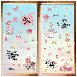 8 Sheets 8 Styles PVC Waterproof Wall Stickers, Self-Adhesive Decals, for Window or Stairway Home Decoration, Gnome, 200x145mm, about 1 sheets/style(DIY-WH0345-124)