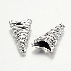 Tibetan Style Cone Alloy Bead Caps, Antique Silver, 24x12x6mm, Hole: 1mm & 3.5x9mm(PALLOY-I112-13AS)