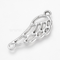 Alloy Links connectors, Wing, Platinum, 31.5x12x2mm, Hole: 1.5mm(PALLOY-T017-12P)