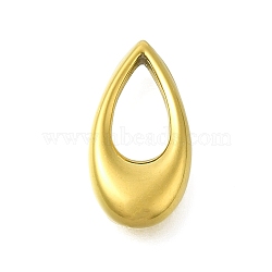304 Stainless Steel Pendants, Teardrop Charm, Golden, 16x8.5x4mm, Hole: 8.5x4.5mm(STAS-D192-01G)