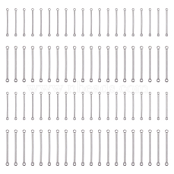 DICOSMETIC 100Pcs 2 Styles 304 Stainless Steel Connector Charms, Bar Shaped Links, Stainless Steel Color, 30~40x2.5x1.5mm, Hole: 1.4mm, 50pcs/style(STAS-DC0013-82)