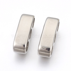 304 Stainless Steel Shackles Clasps Finding, Curved Rectangle, Stainless Steel Color, 22.5x7x8mm, Hole: 4mm(STAS-E446-27P)