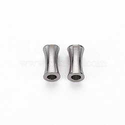 Non-Tarnish 201 Stainless Steel Beads, Cadmium Free & Nickel Free & Lead Free, Bamboo Stick, Stainless Steel Color, 8x4mm, Hole: 2mm(X-STAS-N088-30P-NR)