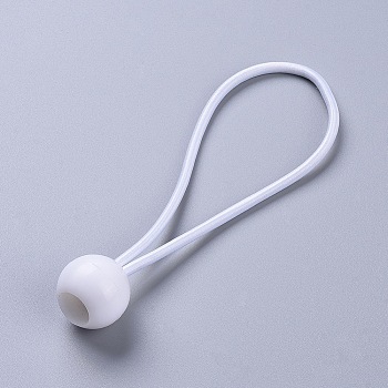 Ball Bungee, Tie Down Cords, for Tarp, Canopy Shelter, Wall Pipe, White, 220x3.5mm, Ball: 27x24mm