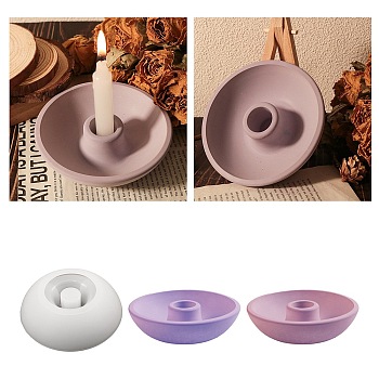 Bowl Shape Silicone Candle Holder Molds, Candlesticks Molds, for UV Resin, Epoxy Resin Craft Making, White, 114x34mm, Inner Diameter: 23mm