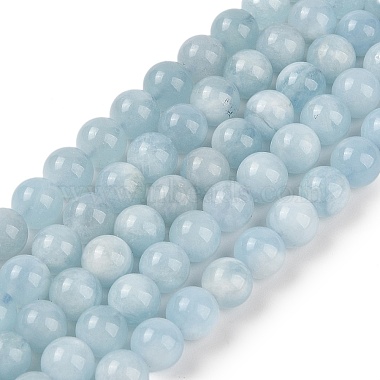 Round Aquamarine Beads