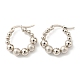 304 créoles à perles en acier inoxydable pour femmes(EJEW-F319-03P)-1