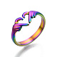 304 anneaux de manchette en forme de cœur en acier inoxydable(X-RJEW-N038-121M)-1