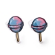 Colorful Acrylic Imitation Food Stud Earrings with Platic Pins for Women(EJEW-F293-02B)-1