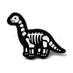 Brachiosaurus Enamel Pins, Alloy Lapel Pin Backs for Backpack Clothes, White, 28.5x36mm(JEWB-I055-03EB-06)