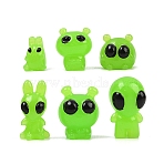 Resin Alien Miniature Ornaments, for Home Office Desktop Decoration, Mixed Color, 8.5~16x7.5~14.5x13.5~23.5mm(RE-CBA17C4-03)