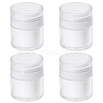 Plastic Empty Refillable Airless Pump Bottle, Travel Lotion Foundation Containers, with Press U Type Pump Head, Column, White, 6.2x7.5cm, Capacity: 50ml(1.69fl. oz)(AJEW-WH0016-49A)