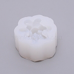 Succulent Plants Shape Fondant Molds, Food Grade Silicone Molds, For DIY Cake Decoration, Candle, Chocolate, Candy, UV Resin & Epoxy Resin Craft Making, White, 58x55x30mm(DIY-WH0204-17)