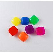 Resin Cabochons, Square, Mixed Color, 12x12x5mm(CRES-R056-12x12mm-M)