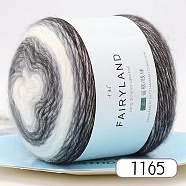 Wool Chenille Yarn, Velvet Cotton Hand Knitting Threads, for Baby Sweater Scarf Fabric Needlework Craft, Segment Dyed, Light Grey, 2mm(PW22122455052)