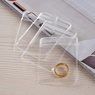 50Pcs Soft Plastic Zip Lock Bags, Top Seal Bags for Jewelry Storage, Rectangle, Clear, 15x10cm, Unilateral Thickness: 5.1 Mil(0.13mm)(PW-WG54203-03)