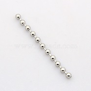 304 Stainless Steel Ball Chains, with Spool, Stainless Steel Color, 4mm(CHS-A002B-4.0mm)
