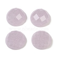 Translucent Epoxy Resin Glitter Powder Decoden Cabochons, Faceted Half Round/Dome, Plum, 19.5x9mm(CRES-S367-13C-01)