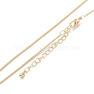 Brass Snake Chain Necklaces, Long-Lasting Plated, Real 18K Gold Plated, 16.34 inch(41.5cm) (NJEW-K123-07G)