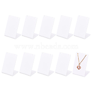 Acrylic Necklace Displays, White, 39.5x40x56.5mm(NDIS-WH0002-12A)