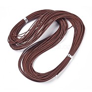 Braided Leather Cord, Sienna, 3mm, 50yards/bundle(VL3mm-2)