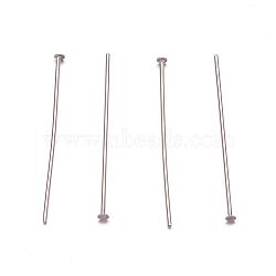 304 Stainless Steel Flat Head Pins, Stainless Steel Color, 50x0.7mm(X-STAS-H358-09C)