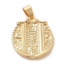 Real 18K Gold Plated Zodiac Theme Brass Pendants, Gemini, 22.5~23x20.5~21x2~3mm, Hole: 6x4mm(KK-M273-04E-G)