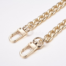Bag Strap Chains, Iron Curb Link Chains, with Swivel Lobster Claw Clasps, Golden, 160x0.95cm(IFIN-WH0009-01G-9x160)