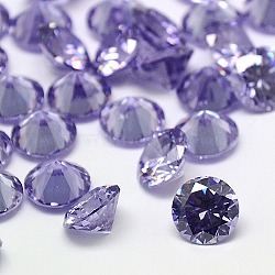 Cubic Zirconia Cabochons, Grade A, Faceted, Diamond, Lilac, 5x3mm(X-ZIRC-M002-5mm-004)