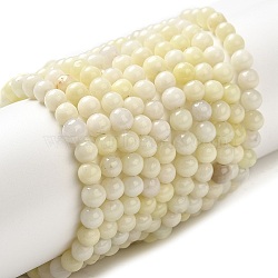 Natural Jade Beads Strands, Round, 4~4.5mm, Hole: 1mm, about 90pcs/strand, 14.96''(38cm)(G-H298-A04-01)