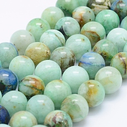 Natural Chrysocolla Beads Strands, Round, 12mm, Hole: 1mm; about 33pcs/strand, 15.7inches(40cm)(G-J373-02-12mm)