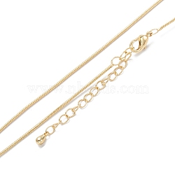 Brass Snake Chain Necklaces, Long-Lasting Plated, Real 18K Gold Plated, 16.34 inch(41.5cm) (NJEW-K123-07G)