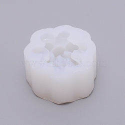 Succulent Plants Shape Fondant Molds, Food Grade Silicone Molds, For DIY Cake Decoration, Candle, Chocolate, Candy, UV Resin & Epoxy Resin Craft Making, White, 58x55x30mm(DIY-WH0204-17)