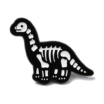 Brachiosaurus Enamel Pins, Alloy Lapel Pin Backs for Backpack Clothes, White, 28.5x36mm