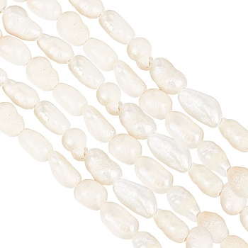 1 Strand Natural Cultured Freshwater Pearl Beads Strands, Potato, Beige, 3.5~6x3~4mm, Hole: 0.7mm, about 72~76pcs/strand, 13.58 inch~13.98 inch(34.5cm~35.5cm)