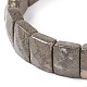 Natural Pyrite Stretch Bracelets(BJEW-F406-B12)-3