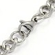 304 Stainless Steel Curb Chain/Twisted Chain Bracelets(STAS-A028-B143P)-2