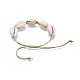 Adjustable Waxed Cotton Cord Braided Bead Bracelets Sets(X-BJEW-JB05121)-7