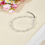 1Pcs Mobile Phone Straps, Acrylic Butterfly Anti-lost Beaded Mobile Phone Rope Mobile Phone Chain, Clear, 17~21cm(AJEW-LP0005-81)