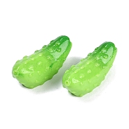 Resin Cabochons, Imitation Vegetable, Cucumber, 25x11x9.5mm(RESI-Q014-02A)