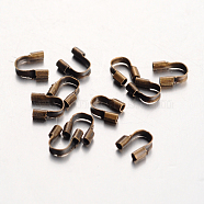 Eco-Friendly Rack Plating Brass Wire Guardians, Lead Free & Cadmium Free & Nickel Free, Antique Bronze, 5x4x1mm, Hole: 0.5mm(X-KK-I606-30AB-NR)