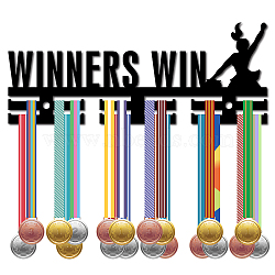 Word Winners Win Acrylic Medal Holder, Medals Display Hanger Rack, with Standoff Pins, Medal Holder Frame, Women Pattern, 113x290x10mm, Hole: 8mm(AJEW-WH0296-031)