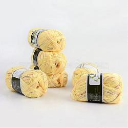Soft Baby Yarns, with Bamboo Fibre and Silk, Colorful, 1mm, about 140m/roll, 50g/roll, 6rolls/box(YCOR-R024-ZM040A)