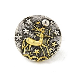 Alloy Brooches, Enamel Pins, for Backpack Clothes, Constellation, Sagittarius, 19.5x3.5mm(JEWB-S014-03K)