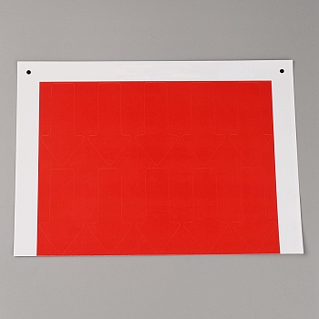 PVC Adhesive Stickers, Arrow, Red, 9.9x4.9x0.03cm